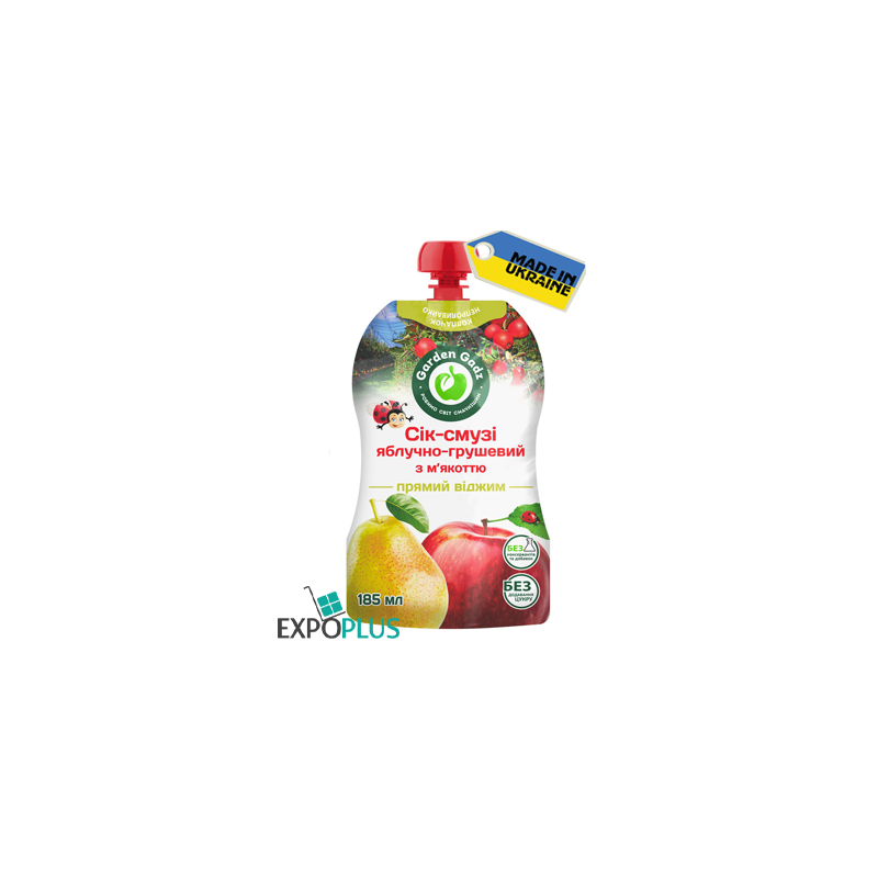 K269 GADZ APPLE PEAR JUICE SMOOTHIE WITH PULP (10X185ML)