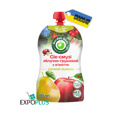 K269 GADZ APPLE PEAR JUICE SMOOTHIE WITH PULP (10X185ML)