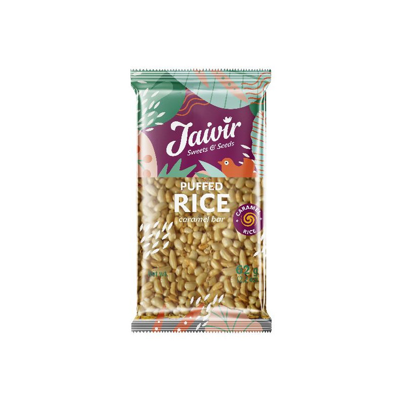 K317 JAIVIR PUFFED RICE CARAMEL BAR (18X62G)