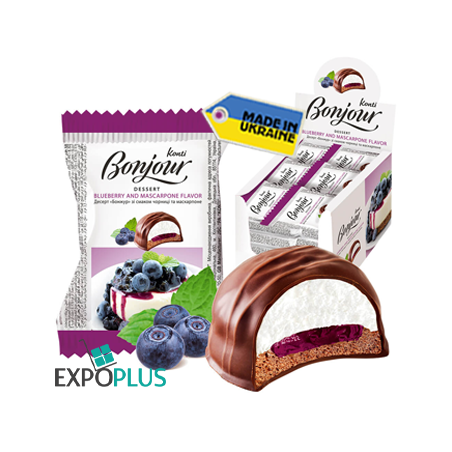 K408 KONTI DESSERT BONJOUR BLUEBERRY/MASCARPONE (24X29G)