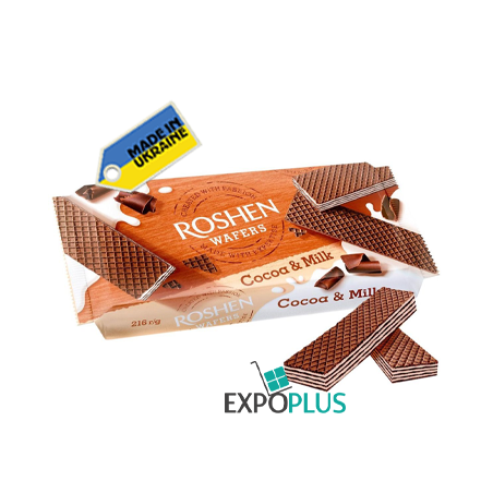 K433 ROSHEN WAFERS COCOA&MILK (16X216G)