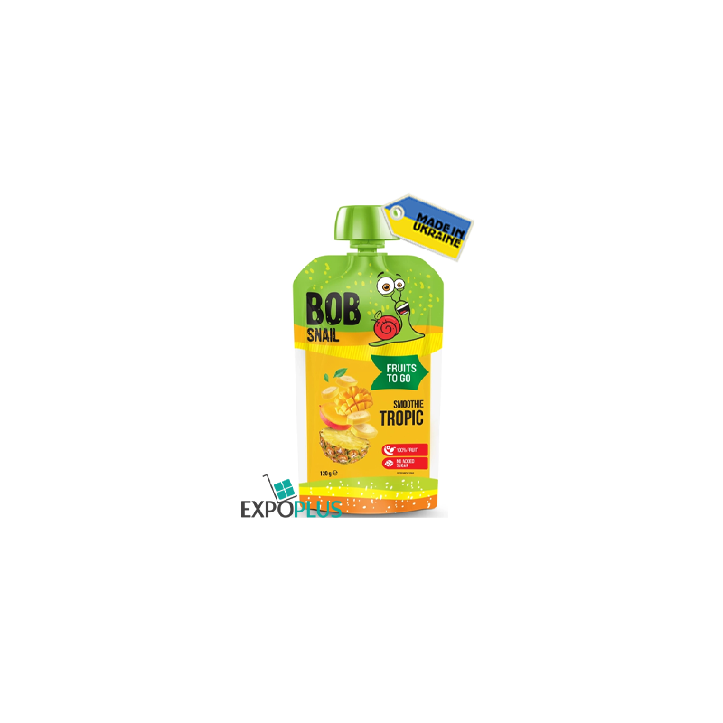 K446 BOB SNAIL SMOOTHIE BANAN/PINEAPPLE/MANGO(10X120G)