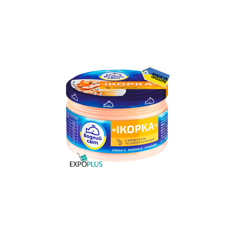 K490 VODNYI SVIT CAVIAR PASTE SHRIMPS/CAMEMBERT (6X160G)0520